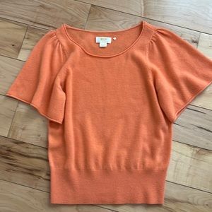 Cashmere short sleeve flutter sweater from Anthropology Size M